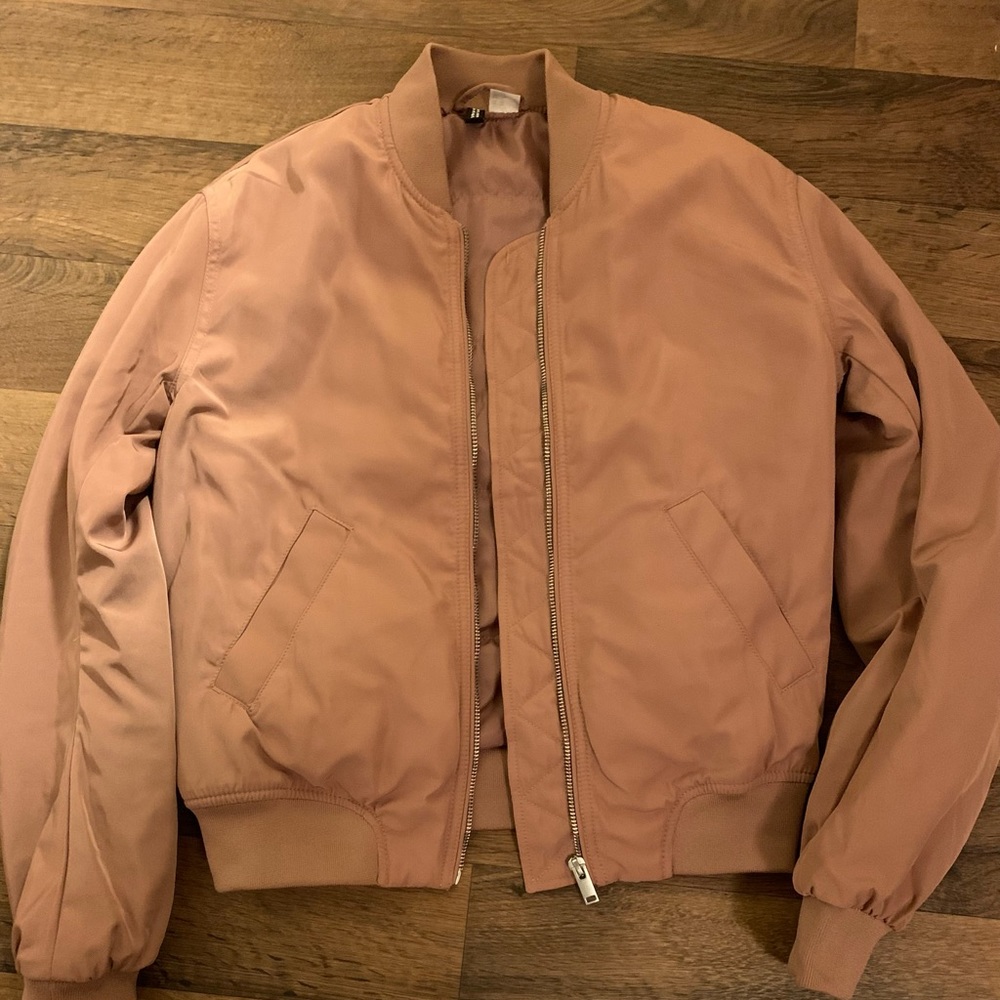 Pink type bomber jacket. Size XS